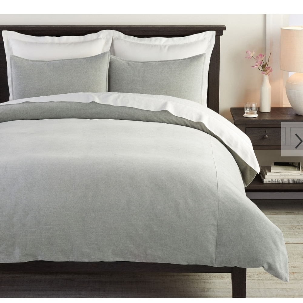 Pottery Barn Hudson Heathered Velvet Duvet Cover. Full/ Queen NWT